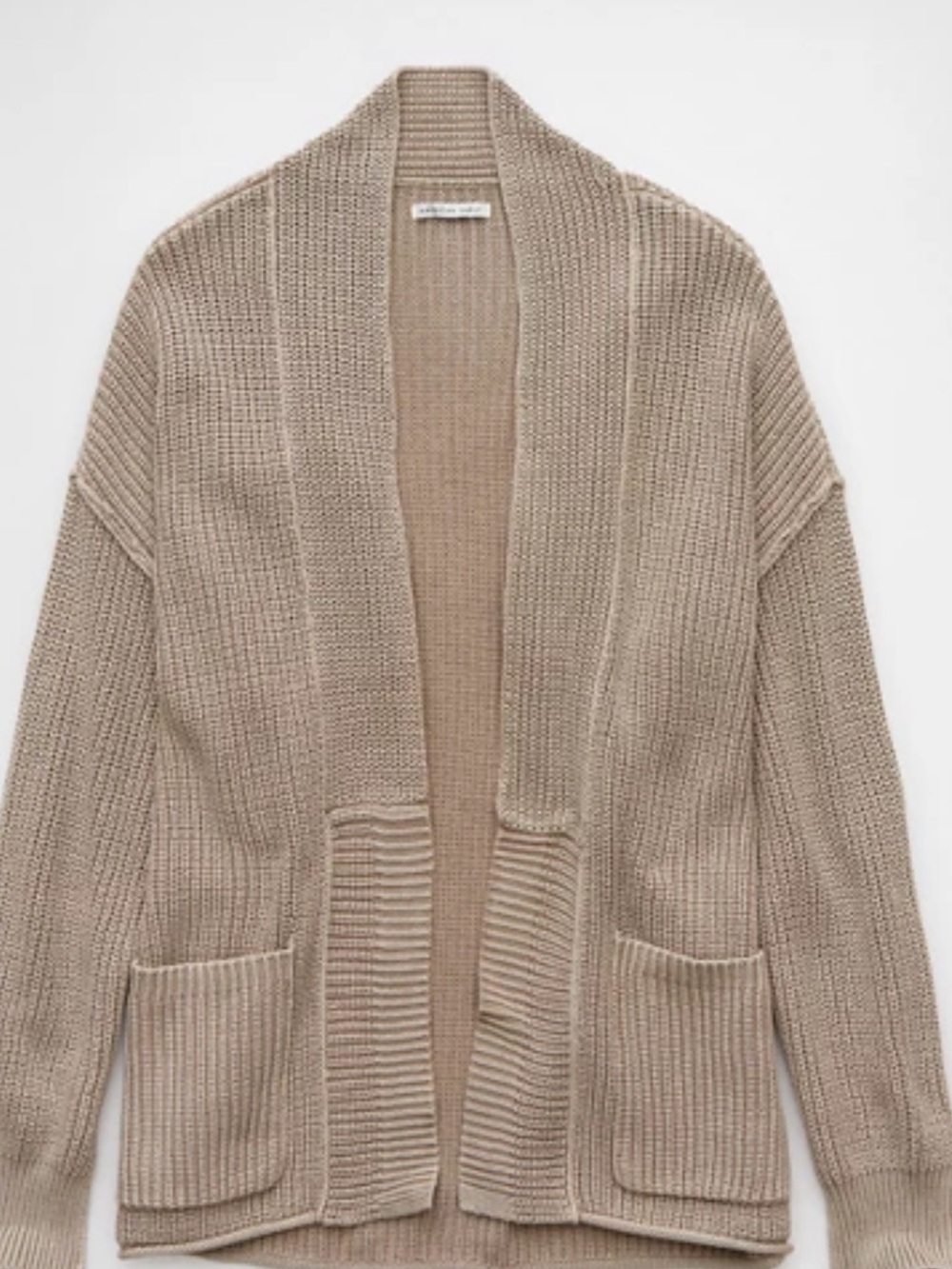 AE open-Front shaker stitch cardigan